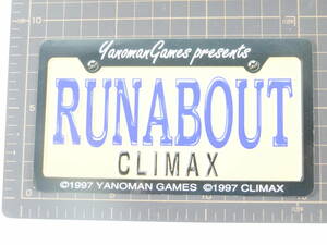 貴重【未使用/非売品/ステッカー/シール】プレイステーション　初期　RUNABOUT CLIMAX ランナバウト