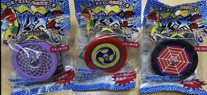 小物玩具！日本こままわし協会認定独楽：回し紐付‘「ツバメ」３種類トリプルBセット