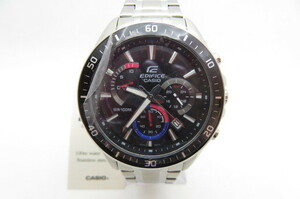 1円～【未使用　動品】CASIO カシオ EDIFICE エディフィス EFR552D-1A3 クロノグラフ メンズ腕時計 ブラック文字盤 シルバー 　7-1-11