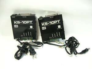 ▽SACOM KS-10PT RS232C⇔RS422変換ユニット 端子台型 2台 通電のみ 現状品 Dsub25P(メス/ミリ)⇔端子台10P システムサコム