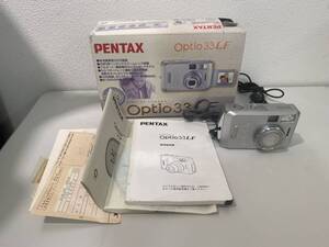 通電確認 PENTAX Optio 33 LF ペンタックス コンパクト デジタル カメラ シルバーカラー 動作未確認　18624