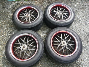 ☆CRIMSON☆クリムソン☆SPARCO☆スパルコ☆15インチ☆7J +38☆PCD100/114.3☆4穴☆PIRELLI☆ピレリ☆CINTURATO P6☆185/60/15☆４本セット