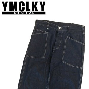 新品同様 本格派 40s復刻 YMCL KY デニムパンツ トラウザー ベイカーパンツ US NAVY メタルボタン ワークパンツ ジーンズ ジーパン 2407302