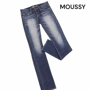 MOUSSY マウジー USED加工♪ ストレッチ スキニー デニム パンツ ジーンズ Sz.24　レディース　K4B00588_7#R