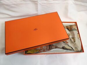 U484 1円～ 中古品 エルメス HERMES 大判 ストール 魔法の杖傘 白タグ無し 茶 ブラウン系 レディース ファッション