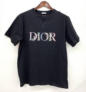 DIOR ディオール フローラルロゴ 半袖Tシャツ黒 113J686A サイズXL