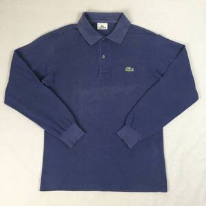 LACOSTE ラコステ ポロシャツ L1313Y 鹿の子 サイズ2 ネイビー 日本製 長袖 シャツ