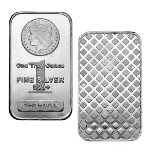 ●アメリカ　モルガンダラー シルバーバ－ SILVER BAR　純銀　1オンス / 1oz / インゴット　ミントパック入り