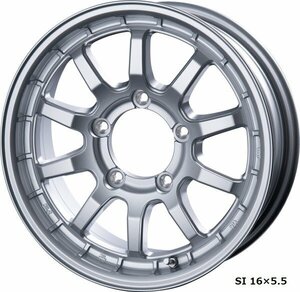 INTER MILANO X-FIELD α SI 23/64系ジムニー 16インチ アルミホイール 4本セット 16×5.5J +20 PCD139.7 5穴