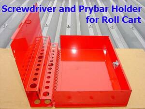 即落!スナップオン*ロールカート用ドライバーラック/長物収納(赤)／Screwdriver Prybar Holder for Roll Cart／Bland：Blue-Point