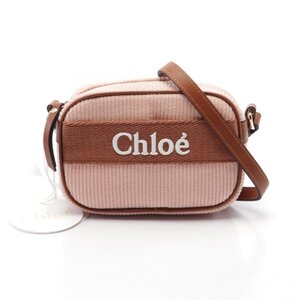 クロエ ロゴ ミニ ブランドオフ Chloe レザー ショルダーバッグ コットン レディース