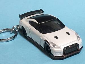 キーホルダー 日産 GT-R NISMO ホワイト R35 ニスモ ダイキャスト マスコット アクセサリー