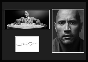 10種類!ドウェイン・ジョンソン/Dwayne Johnson/ロック/Rock/サインプリント&証明書付きフレーム/BW/モノクロ/ディスプレイ(1-3W)