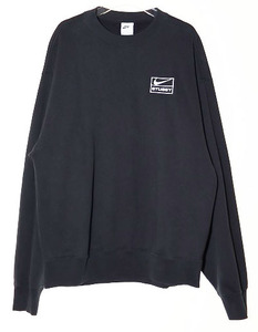 ナイキ NIKE × STUSSY WASHED NRG FLEECE CREWNECK BLACK Sサイズ DO5310-010 ステューシー コラボ ウォッシュド クルーネック トレーナー