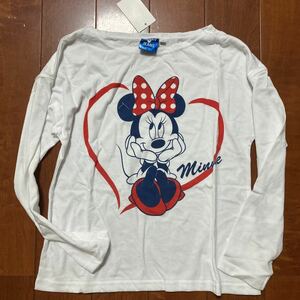 ライトオン購入・ディズニー・ミニー・長袖Tシャツ・ホワイト・1３0