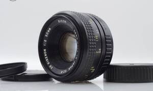 ★極上美品★ リコー RICOH XR RIKENON 50mm F2 前後キャップ&レンズフィルター付 ペンタックスK用(MF) ★完動品★ 同梱可 #mj452