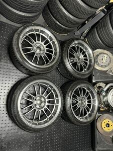 社外深リムタイヤホイール 18インチ 9.5J＋33 PCD100 5穴 FEDERAL SUPERSTEEL 225/40ZR18 86 BRZ ZN6 イベント スタンス ドリフト