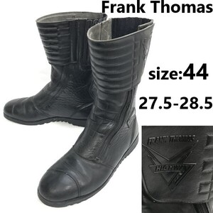 Frank Thomas/フランクトーマス★本革/バイク/ライディングブーツ【27.5-28.5/黒】オン/オフロード/プロテクター/Leather/shoes◆sWB121-6