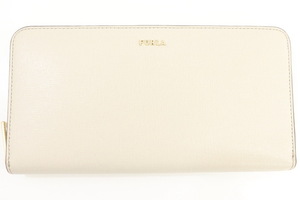 【中古】 FURLA レディース長財布 - BABYLON XL ZIP AROUND FURLA - ベージュ 肌色 ロゴ