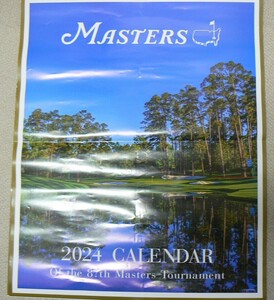 マスターズ・2024カレンダー（使用中の中古）　ポスターパネル（新品）