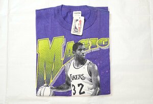 1円スタート！ 【デットストック品】Vintage NBA Tシャツ マジックジョンソン No32 ロサンジェルスレイカーズ サイズXL