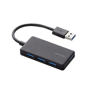 エレコム USB3.0 ハブ 4ポート バスパワー コンパクト ブラック U3H-A416BBK