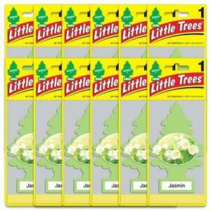 送料無料！Little Trees リトルツリー エアフレッシュナー 12枚セット「ジャスミン」消臭 芳香剤 インテリア アメリカン雑貨 車