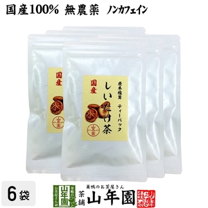 健康茶 国産100% しいたけ茶 ティーパック 無農薬 3g×10パック×6袋セット 静岡県産 送料無料