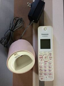 黄ばみ有★送料無料★Panasonic★純正★電話機★充電台親機 VE-GDS02DL-P★子機 KX-FKD509-P★電源アダプター★中古★動作品★返金保証有☆