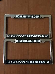 PACIFIC HONDA ハワイ パシフィック ホンダ ホノルル ナンバーフレーム ライセンスフレーム 2枚組 HILIFE IN4MATION 808ALLDAY USDM HDM ②