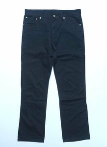 17SS 美品 VISVIM ビズビム FLUXUS 03 CHINO ディアスキンパッチ付 チノパンツ 0117305008001 ブラック 黒 コットン メンズ 2