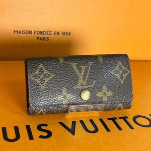 ☆1円〜 美品！LOUIS VITTON モノグラム 4連キーケース 鑑定済み ルイヴィトン LV