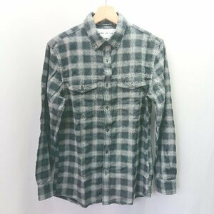 ◇ ◎ Calvin Klein Jeans カルバン クライン ジーンズ チェック柄 長袖 シャツ サイズS グレー ブラック メンズ E