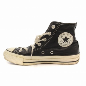 コンバース CONVERSE ALL STAR OLIVE GREEN LEATHER HI 1SC616 ハイカットスニーカー 靴 シューズ 23.5cm 黒 ブラック