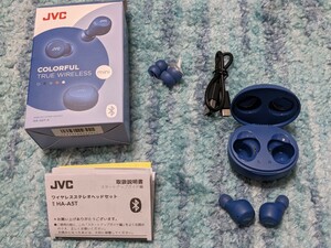 0606u1450　JVCケンウッド JVC ワイヤレスイヤホン Bluetooth ブルー カナル型 HA-A5T