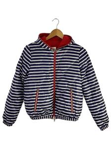 TOMMY HILFIGER◆ダウンジャケット/M/ナイロン/NVY/ボーダー/12-4611301-720