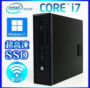 高性能HP Win11 Core i7-4770/SSD 256GB +HDD1000GB 大容量メモリ16GB EliteDesk / Office2021 / 600G1/800G1 /無線Wi-Fi /Bluetooth 激安