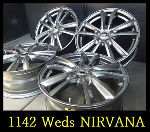 【1142】T0105024◆Weds NIRVANA◆16x6.5J 5穴 PCD100 +47◆4本◆エクシーガ レガシィ プリウス など