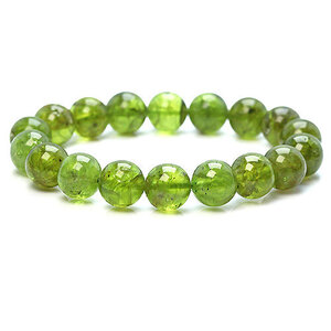 〔K1634-1〕希少 高品質 約10mm Peridot ペリドット 橄欖石 ブレスレット