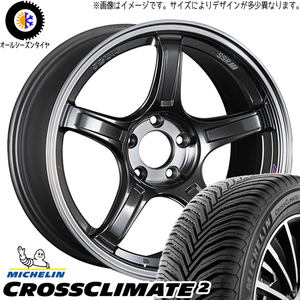 225/40R18 オールシーズンタイヤホイールセット ルミオン etc (MICHELIN CROSSCLIMATE & SSR GTX03 5穴 114.3)