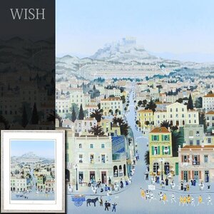 【真作】【WISH】ミッシェル・ドラクロワ Michel Delacroix「オリンピック1896」セリグラフ 25号大 大作 直筆サイン 　 #24102312