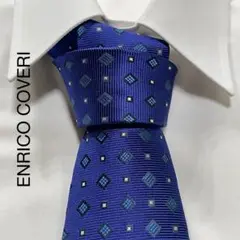 ENRICO COVERI パターン柄 ジャガード シルク ネクタイ イタリア製