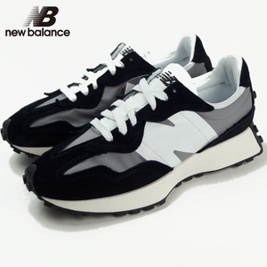 【新品】ニューバランス NEW BALANCE《ビッグＮロゴ》U327WEC メンズ スニーカー 27cm ブラック/グレー