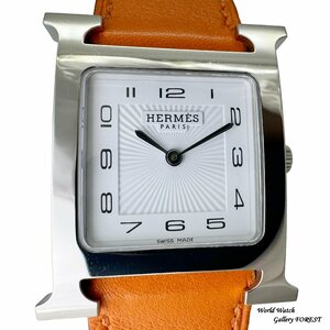 【HERMES エルメス☆Hウォッチ】HH1.510 中古 メンズ ボーイズ 腕時計 クオーツ ホワイト文字盤☆Aランク☆