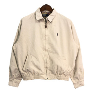 90年代 Polo by Ralph Lauren ポロ ラルフローレン スイングトップ アイボリー (メンズ M) 中古 古着 R6297