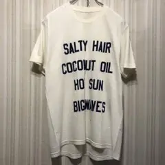 ダメージT フロッキープリント メッセージTシャツ