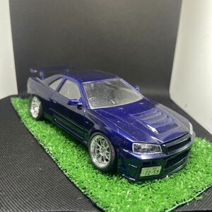 アオシマ 1/24 日産 スカイライン R34 GTR 完成品 SSR プロフェッサー sp3 ジャンク