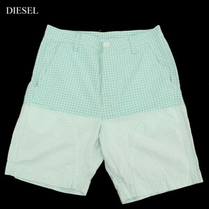 DIESEL ディーゼル 春夏 切替★ ギンガム チェック ショート パンツ Sz.28　メンズ　A3B02251_4#P