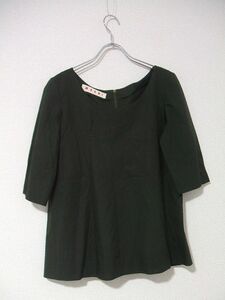 MARNI/バックジップブラウス/マルニ/カーキ 中古 1-0614S 176487