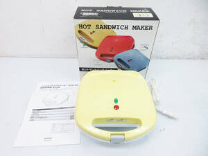 G2637●ドウシシャ ホットサンドメーカー DHS-02●HOT SUNDWICH MAKER●外箱 説明書付き●フッ素樹脂コート●未使用保管品